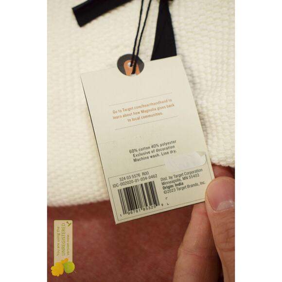 Hearth & Hand with Magnolia 14x72" Pebble Textured Woven Table Runner (Marks)* - Picture 6 of 6